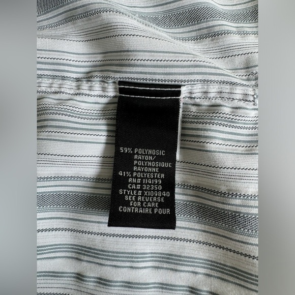 Quicksilver Mens Blue Striped Button‎ Up Size XL/ TG  Short Sleeve - Picture 4 of 8